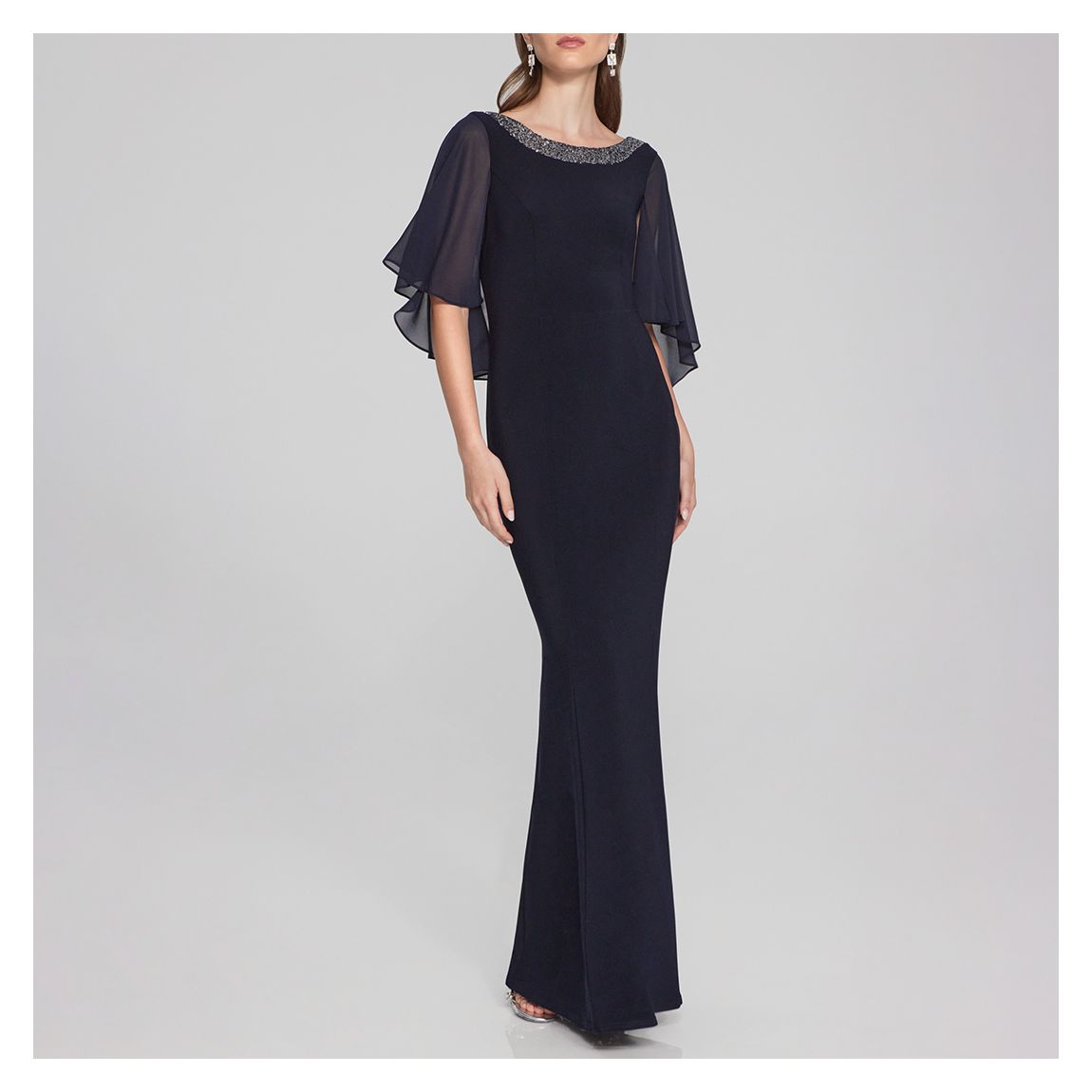 Navy Shawl Maxi Dress main product photo