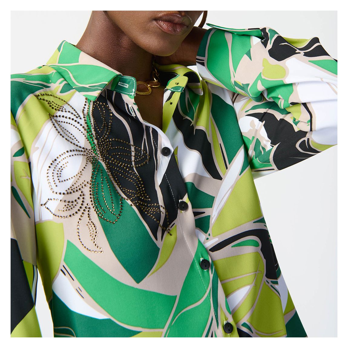 Green Floral Blouse main product photo
