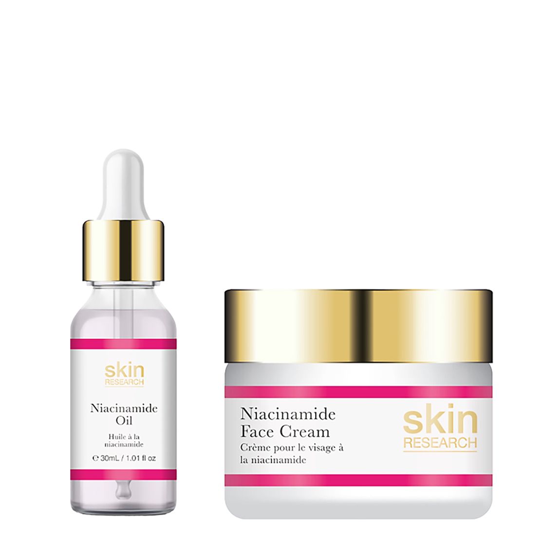 Skin Research Niacinamide Face Cream & Oil Routine main product photo