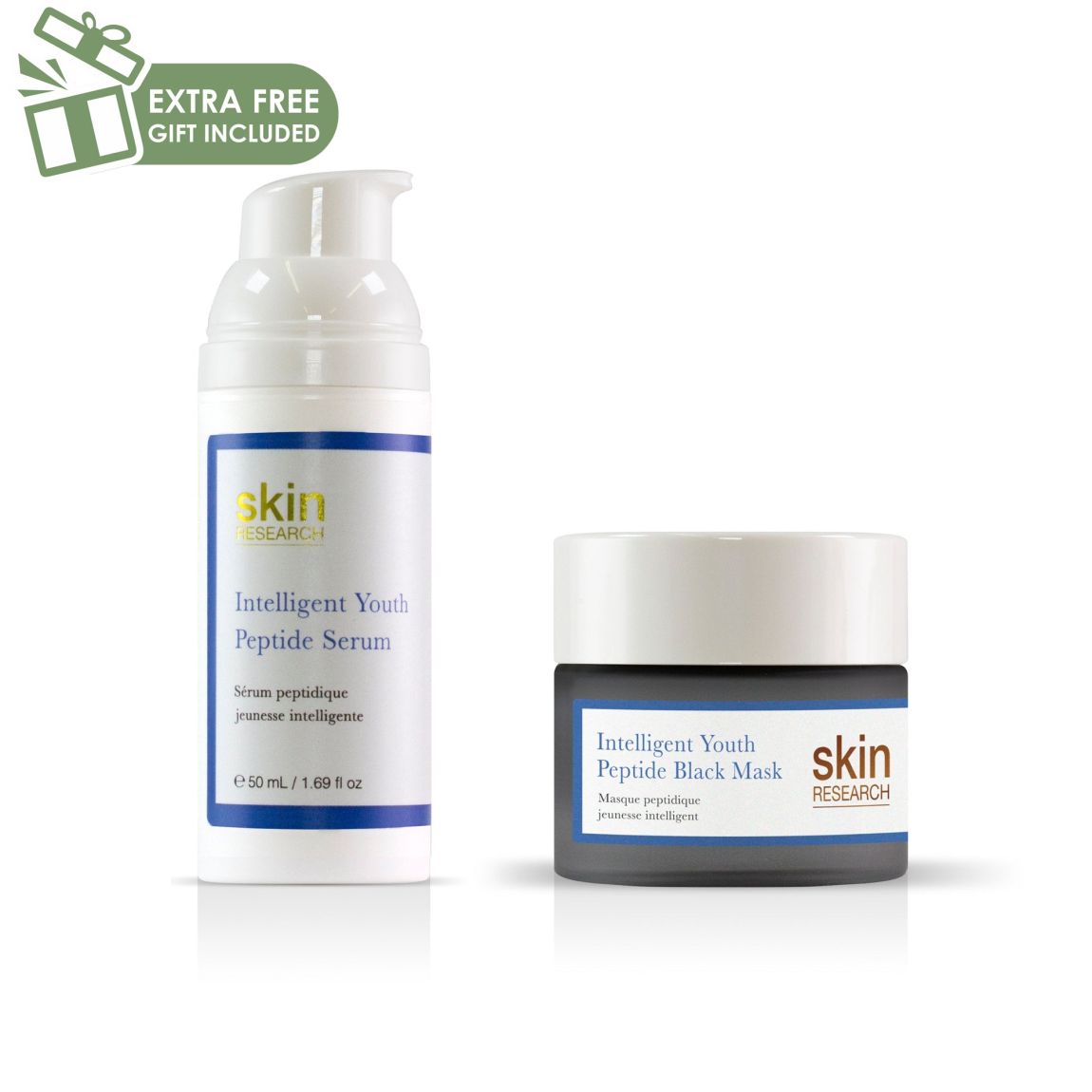 Skin Research Intelligent Youth Peptide Anti-Ageing Serum & Mask Kit main product photo