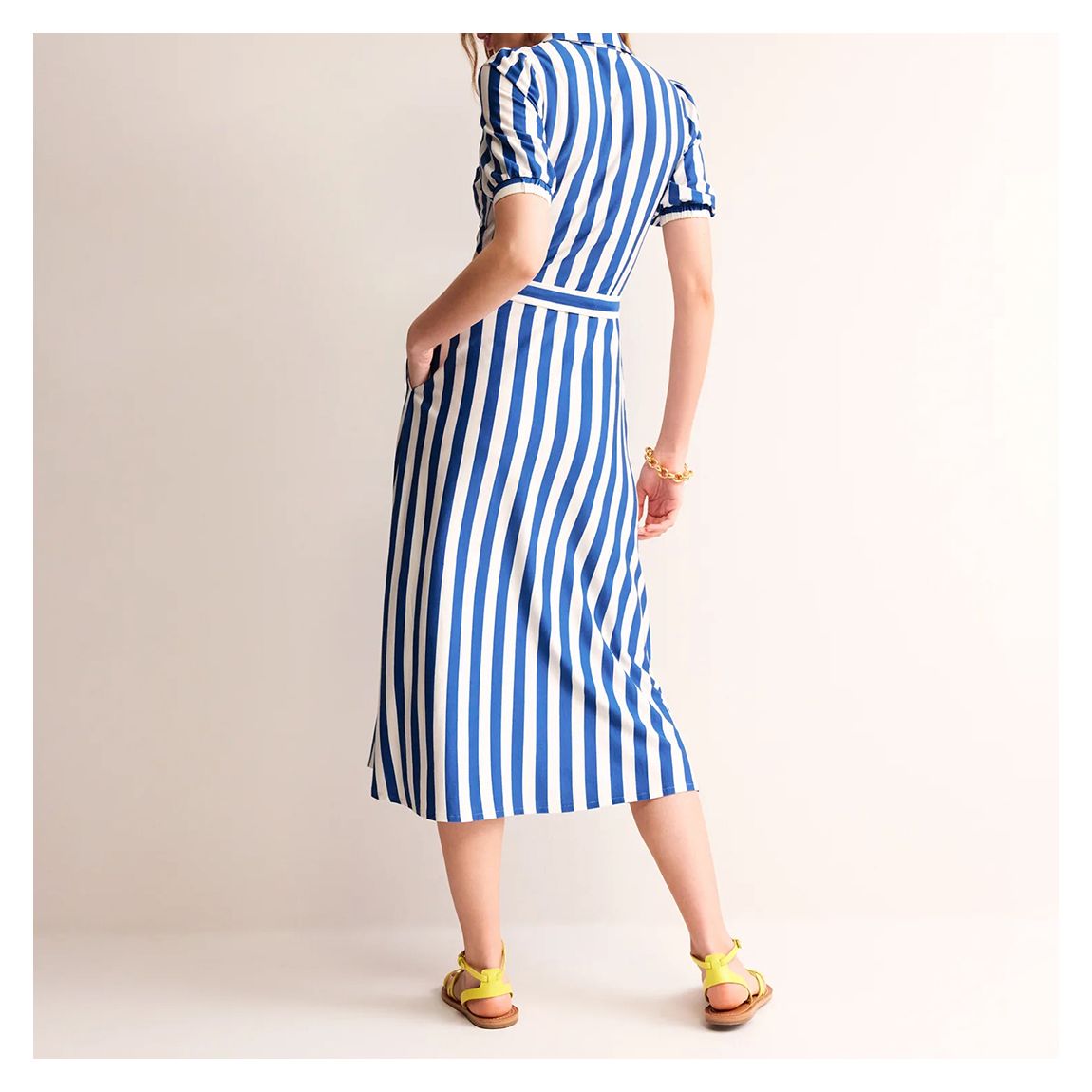 Blue Libby Jersey Shirt Dress main product photo
