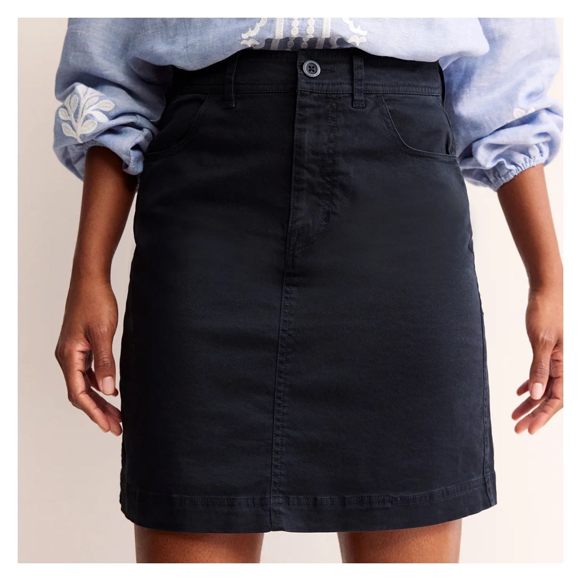 Navy Nell Chino Skirt main product photo