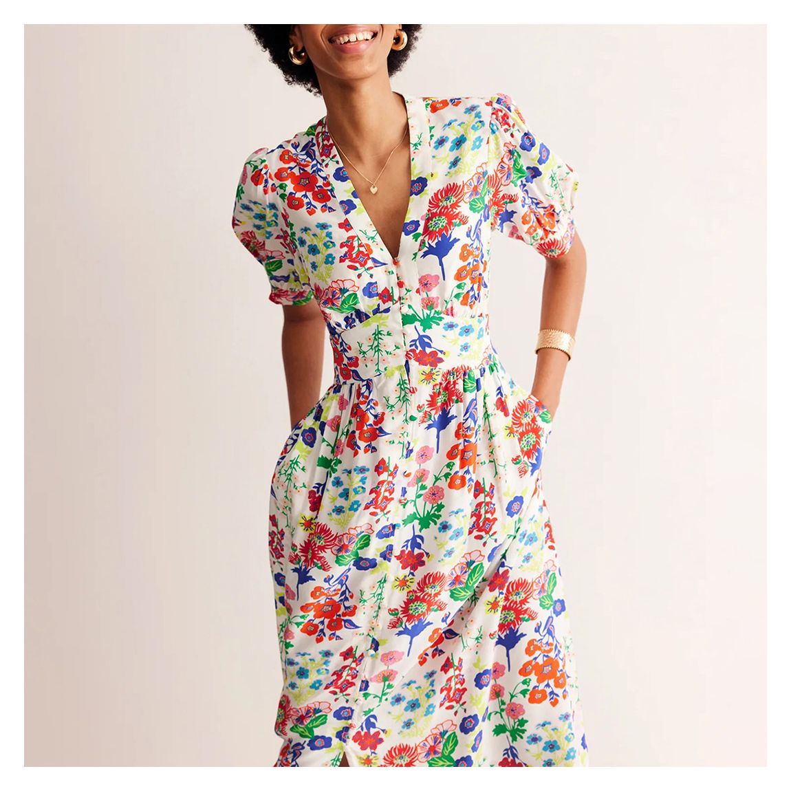 Multi Elsa Midi Tea Dress main product photo