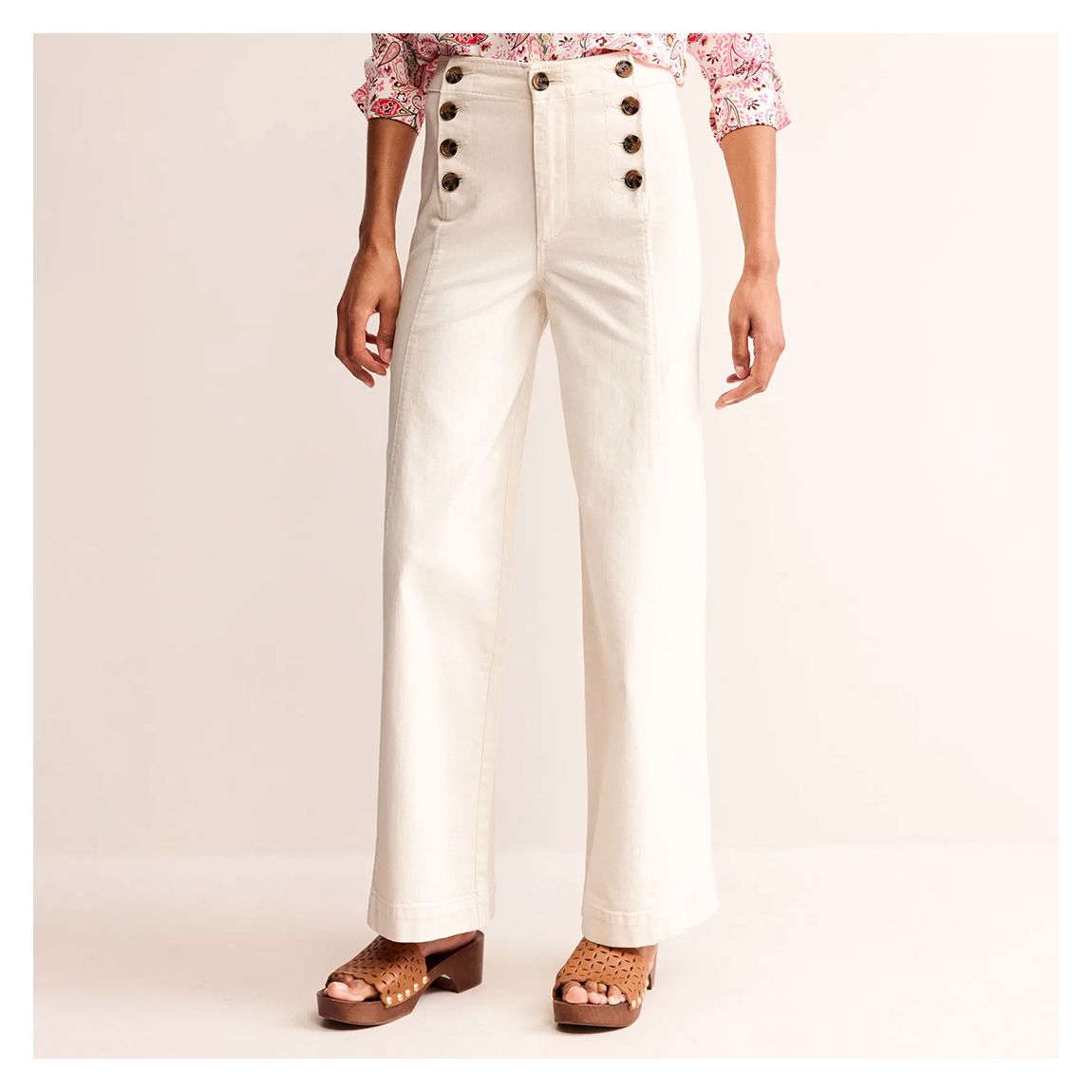 Ivory Sailor Wide Leg Trousers main product photo