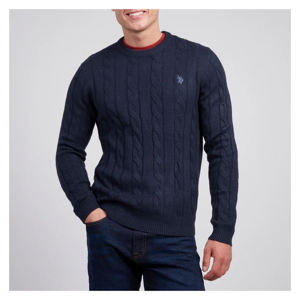 Navy Cable Knit Jumper main product photo