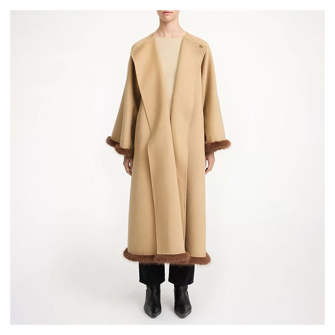 Dark San Wool Dalimas Cape Coat main product photo