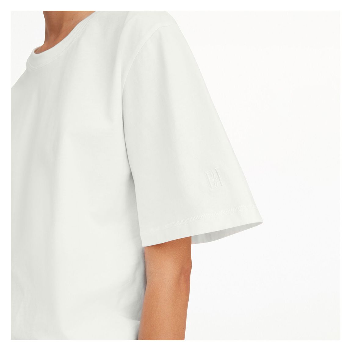 White Organic Cotton Hedil Short Sleeve T-shirt main product photo