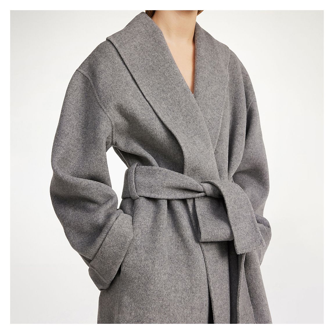 Grey Wool Trullem Belted Coat main product photo