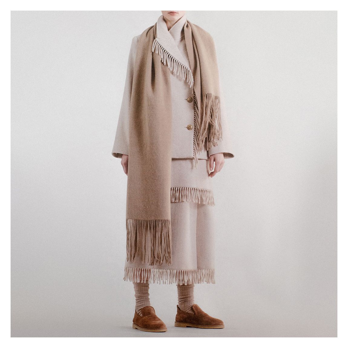 Beige Wool Blend Iggie Jacket main product photo