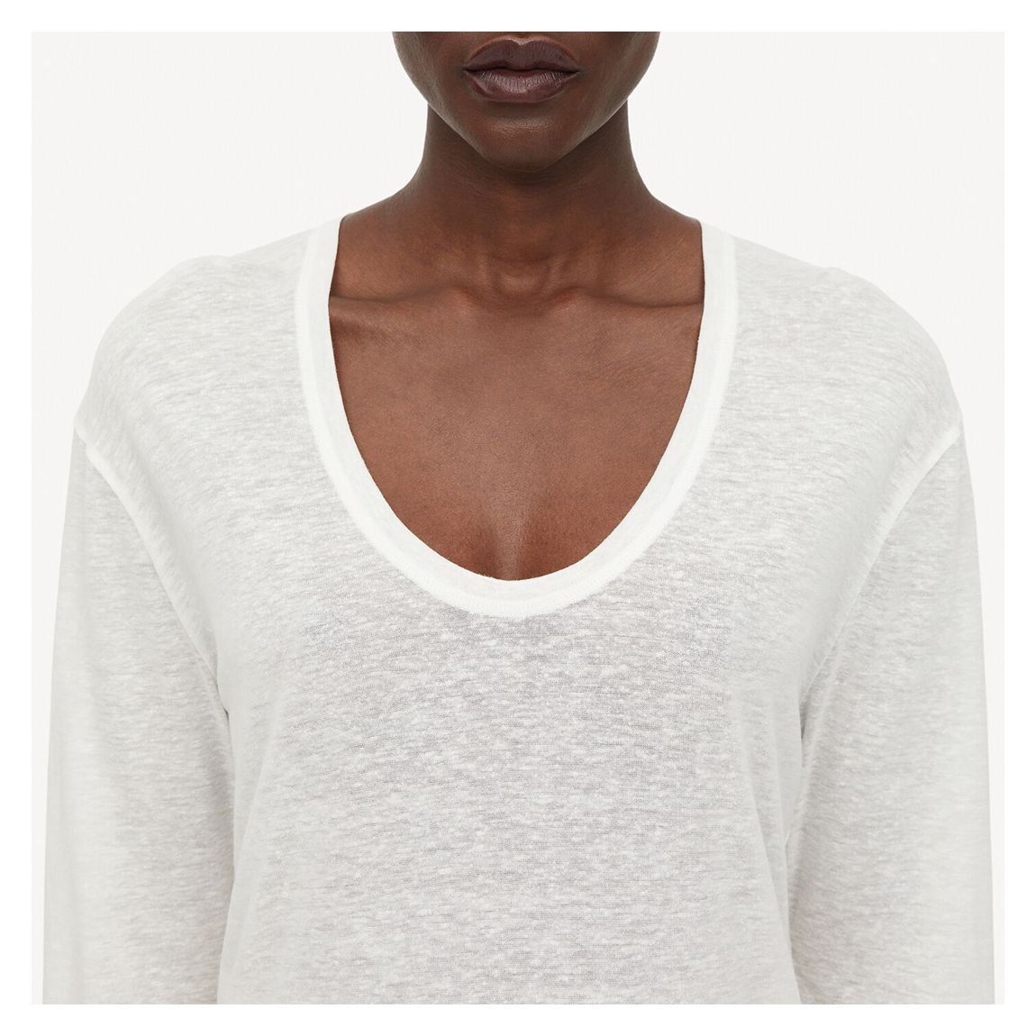 White Linen Blend Amalou Top main product photo