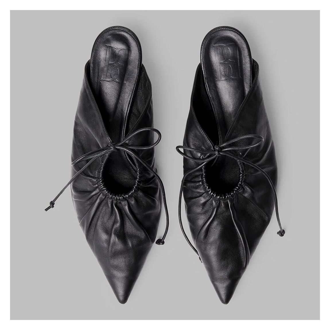 Black Leather Masey Shoe main product photo