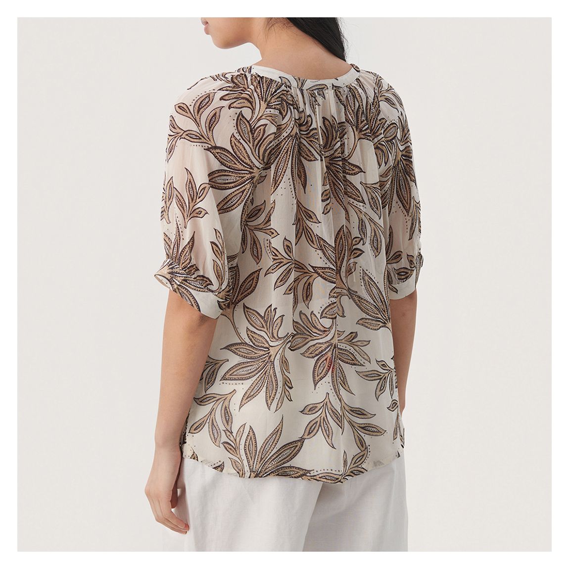 Black Multi Floral Popsy Blouse main product photo