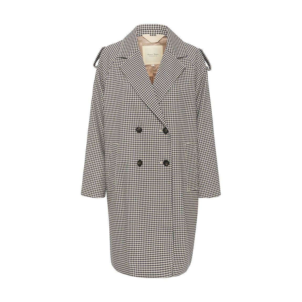 Dark Navy Check Erika Coat main product photo