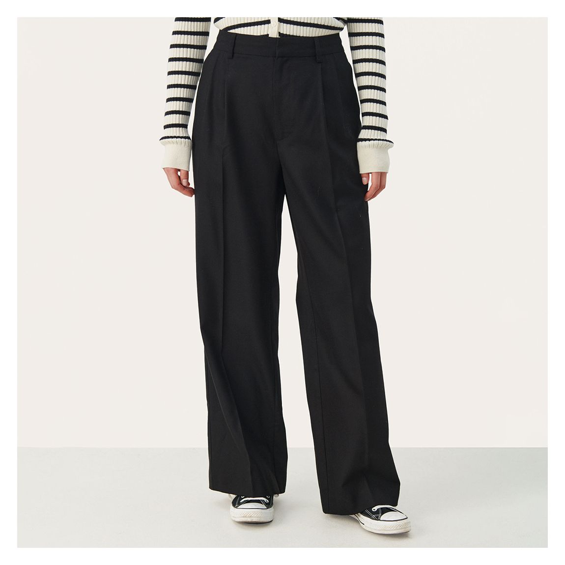 Black Wool Blend Cherry Classic Trouser main product photo
