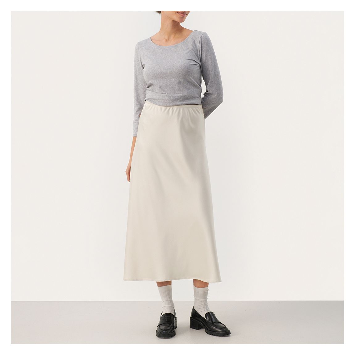 White SLip Skirt main product photo