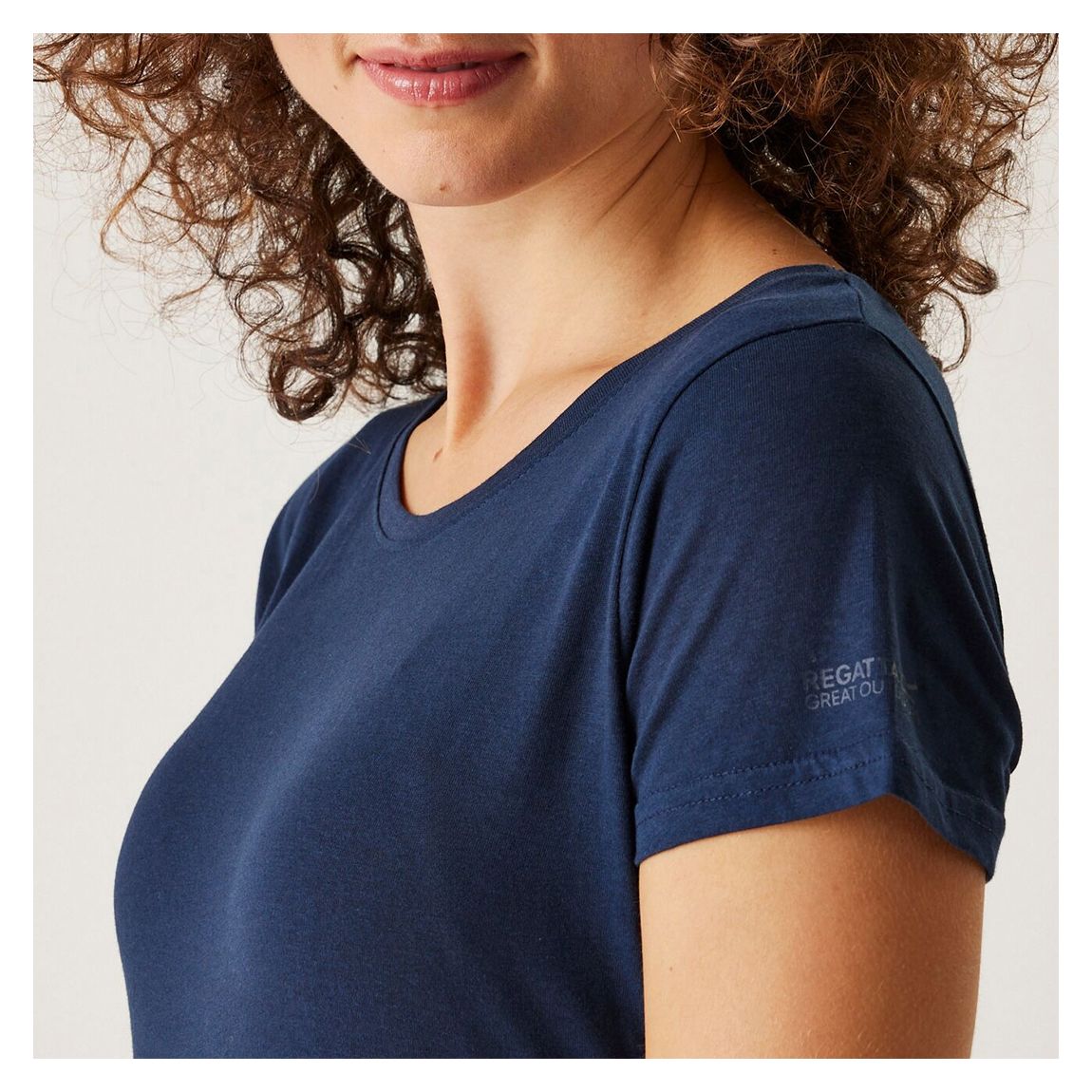 Navy Carlie Cotton T-Shirt main product photo