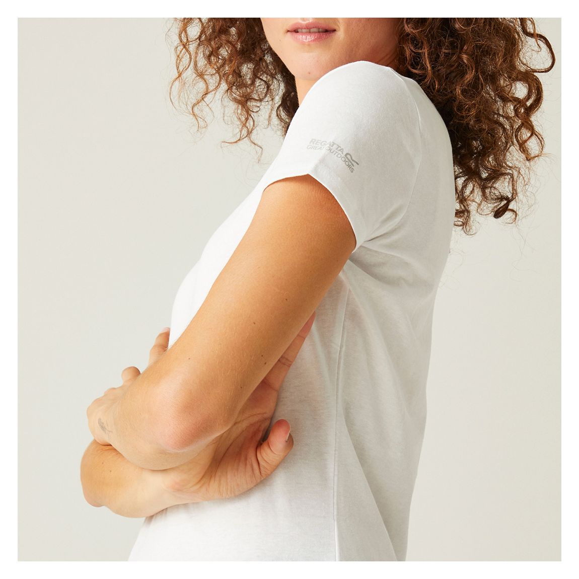 White Carlie Cotton T-Shirt main product photo