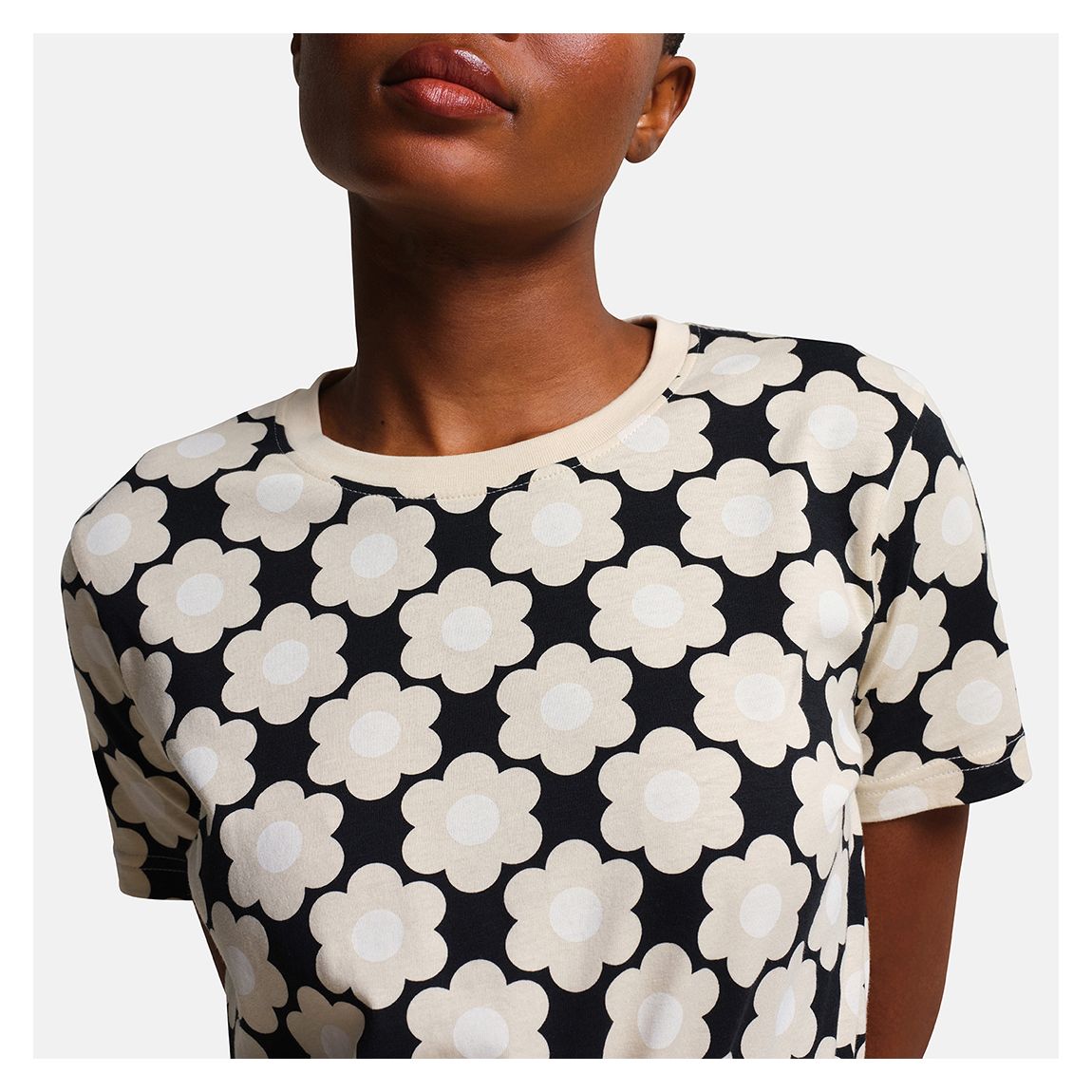 Black/Cream Orla Kiely Cotton T-Shirt main product photo