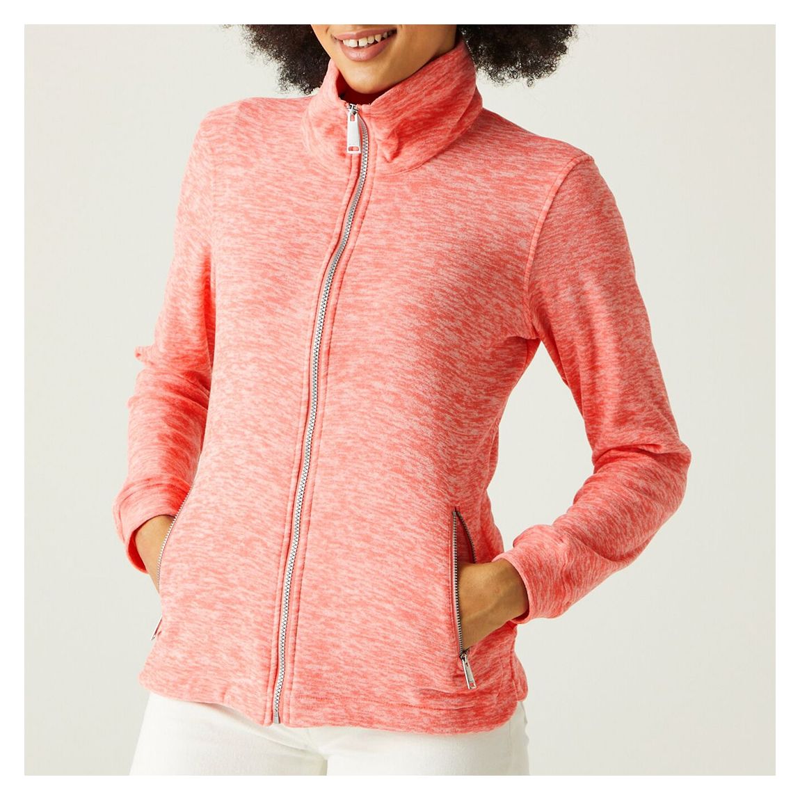 Coral Azaelia Full Zip Fleece main product photo