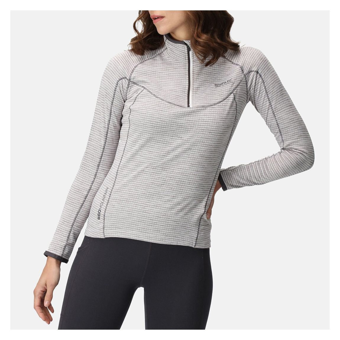White Marl Yonder Half Zip Top main product photo