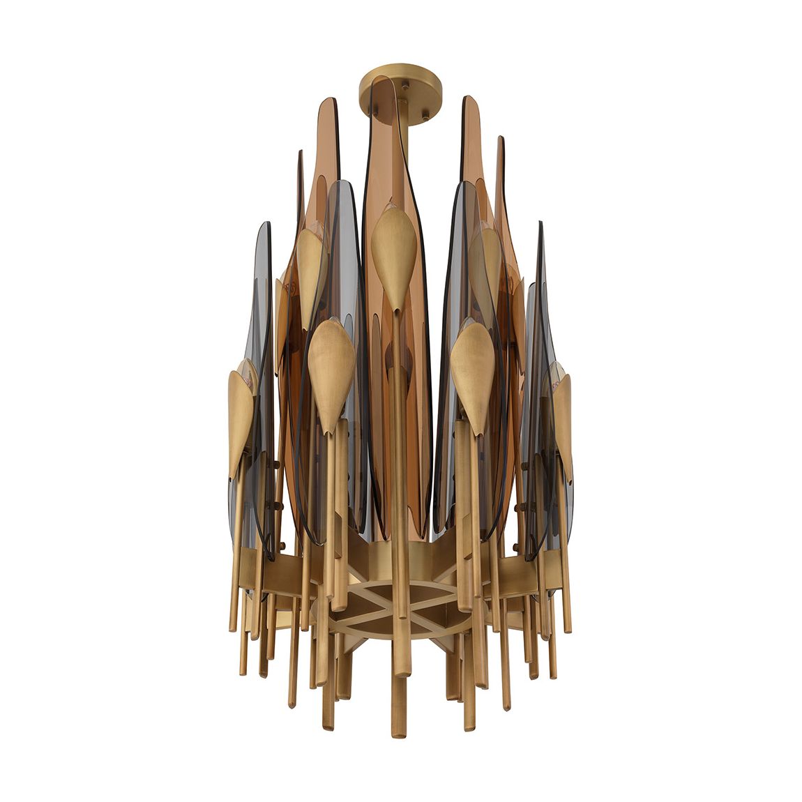 Sky Vertical Chandelier, Antique Brass main product photo