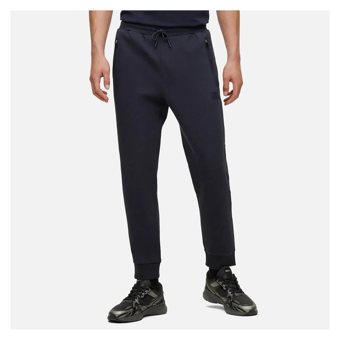 Dark Blue Cotton Blend Joggers main product photo