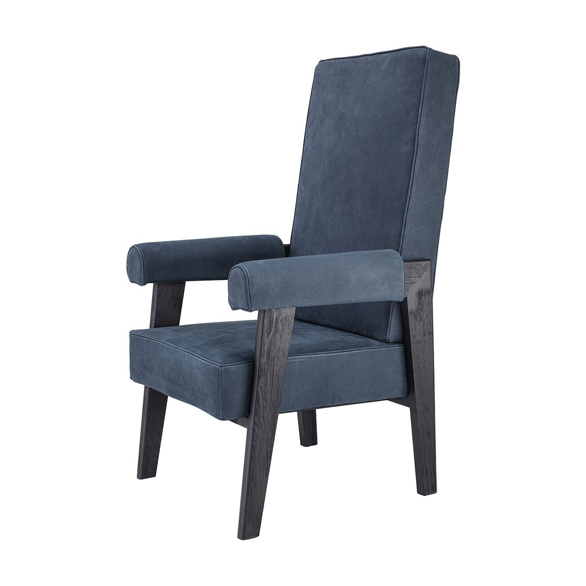 Milo Chair, Black Oak & Amp, Blue Nubuck main product photo