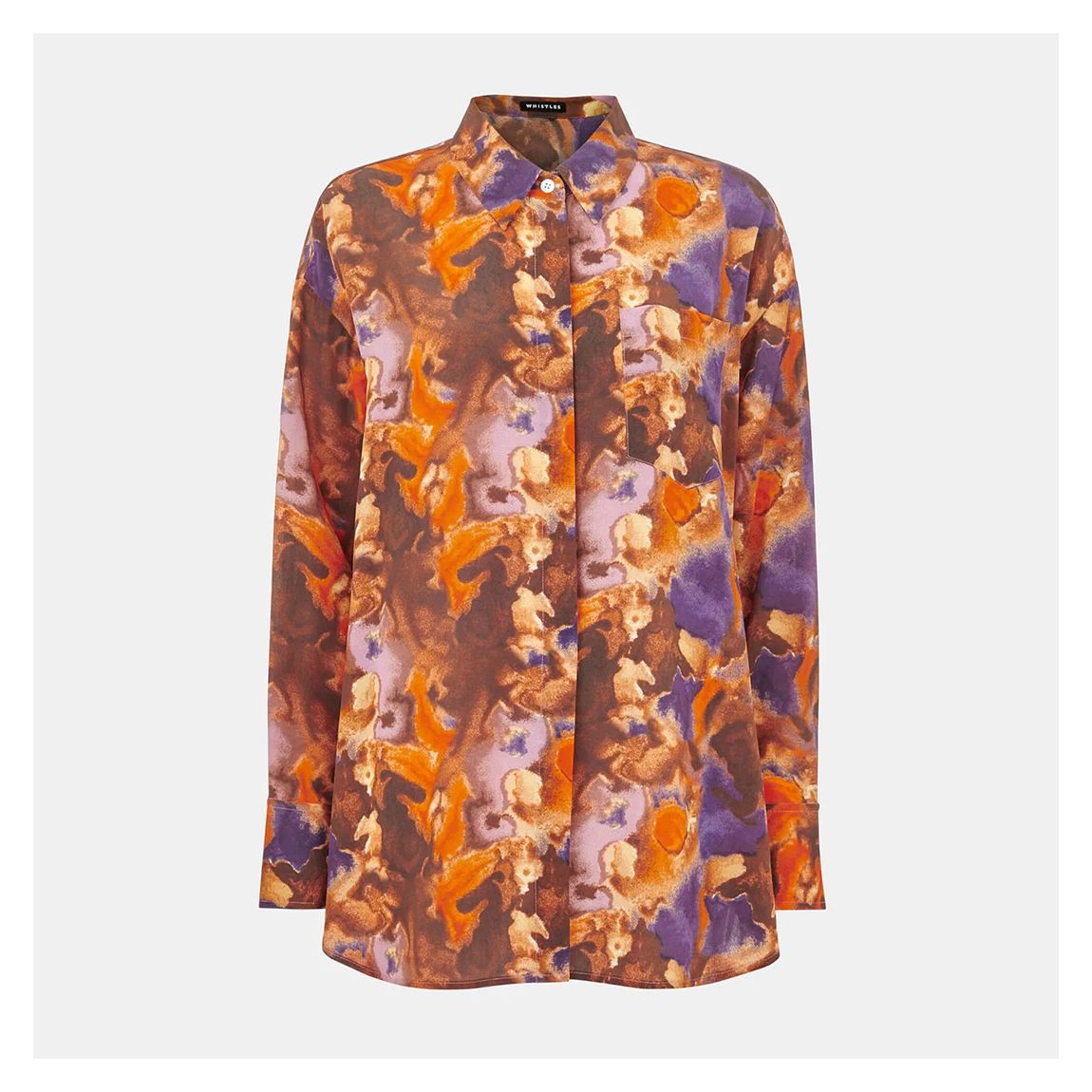 Multi Sprayed Texture Silk Shirt main product photo
