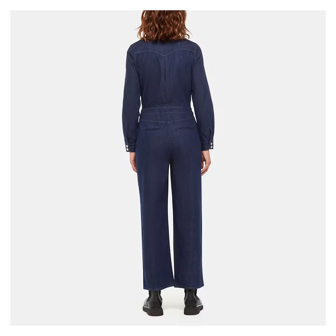 Dark Blue Western Denim Jumpsuit main product photo