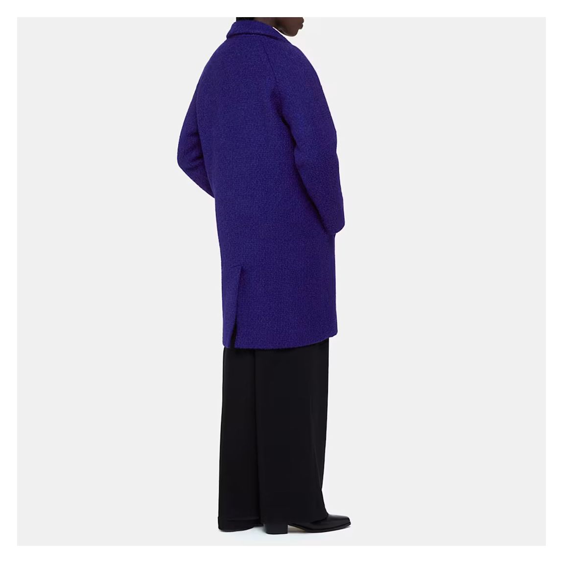 Blue Anita Boucle Wool Blend Coat main product photo