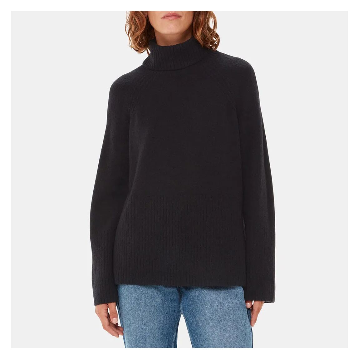 Black Roll Neck Wool Blend Jumper main product photo