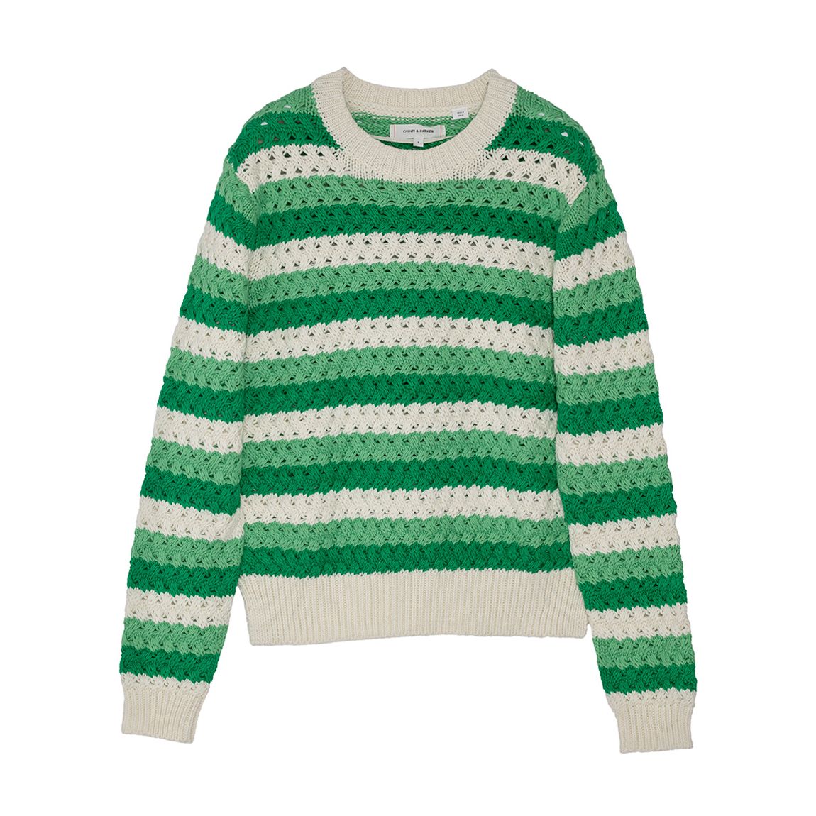 Green Stripe Crochet Jumper main product photo