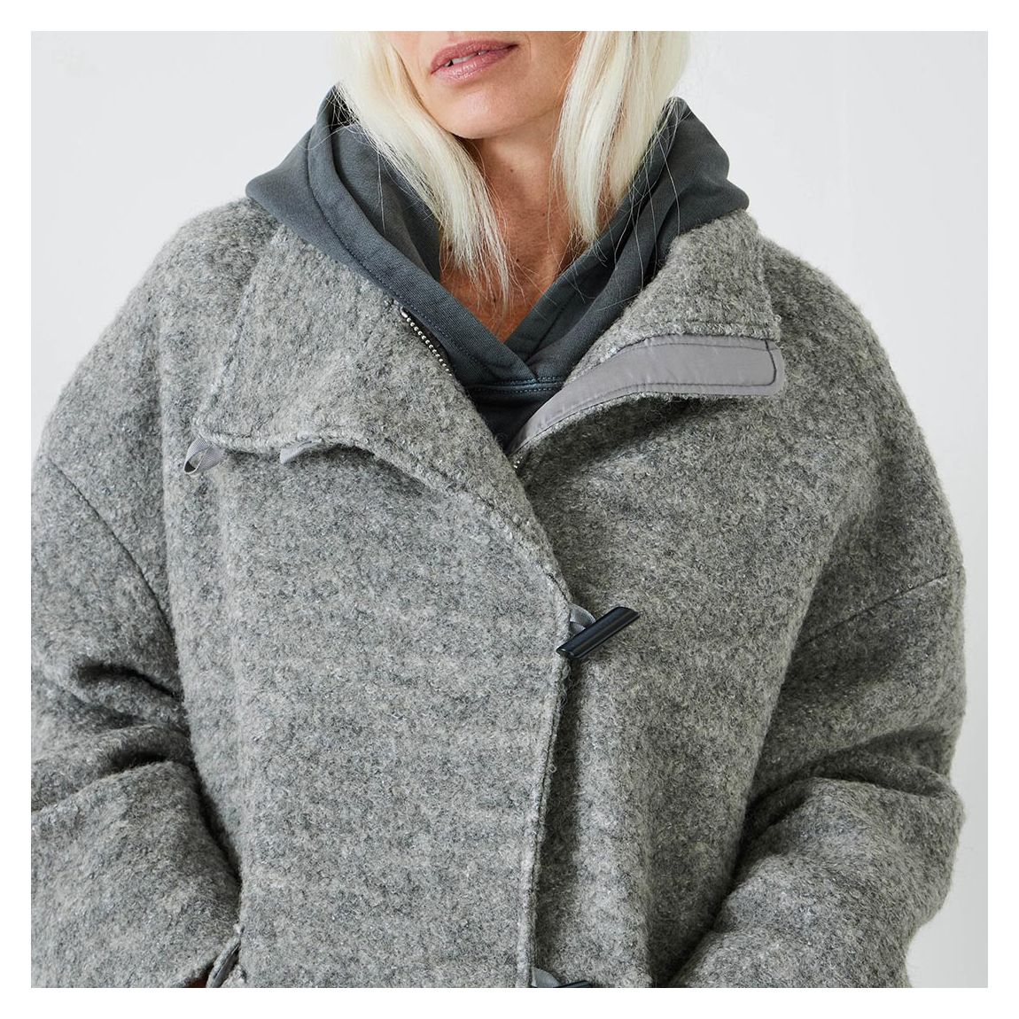 Grey Kai Cocoon Jacket main product photo