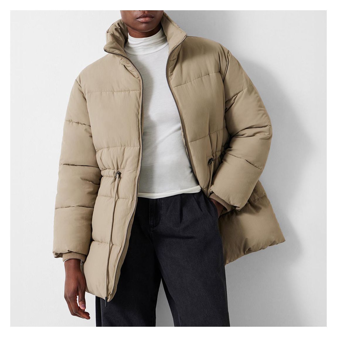 Brown Joanna A-Line Puffer main product photo