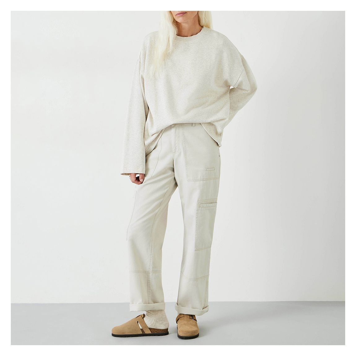 Beige Bobby Cotton Sweatshirt main product photo