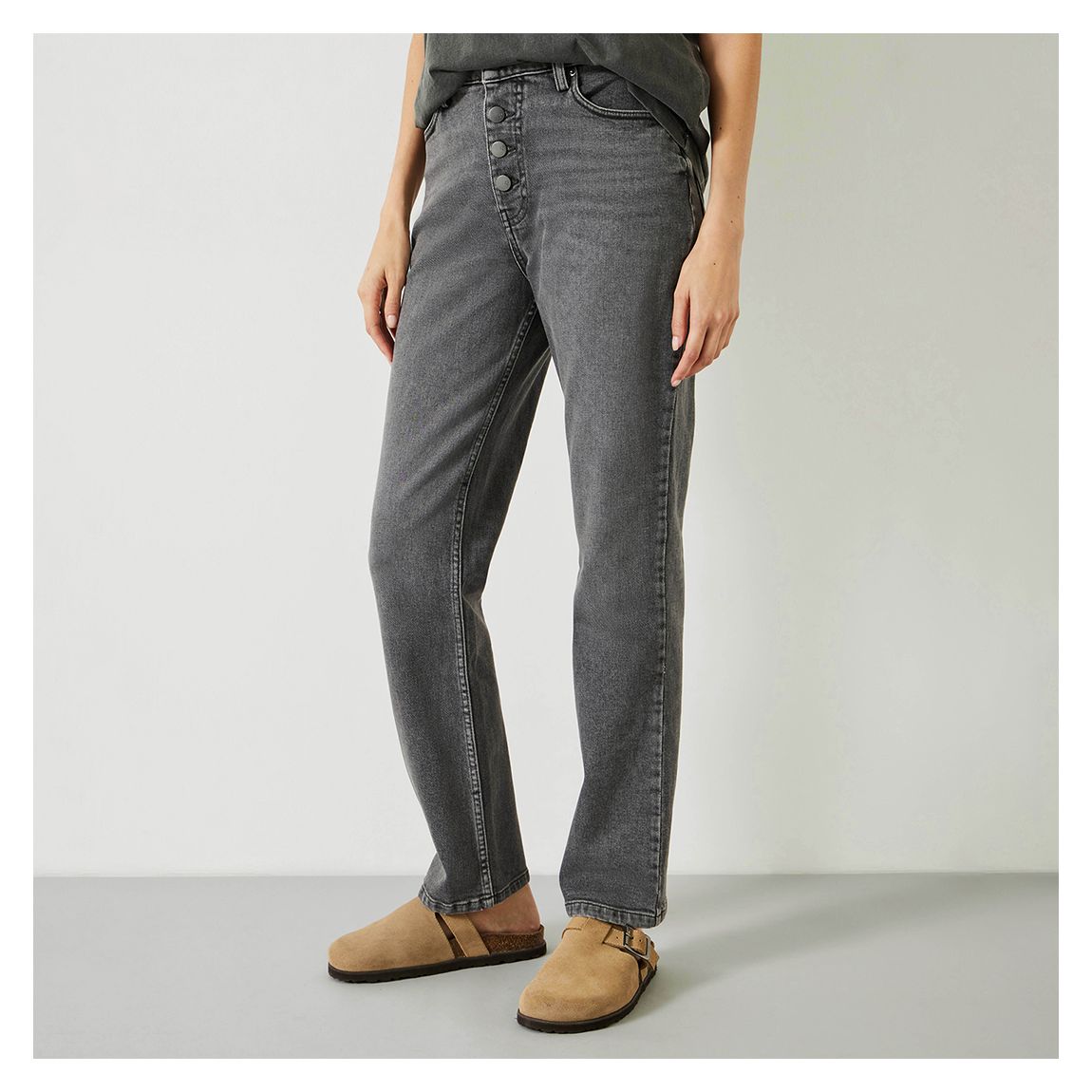 Grey Dani Mid Authentic Jeans main product photo