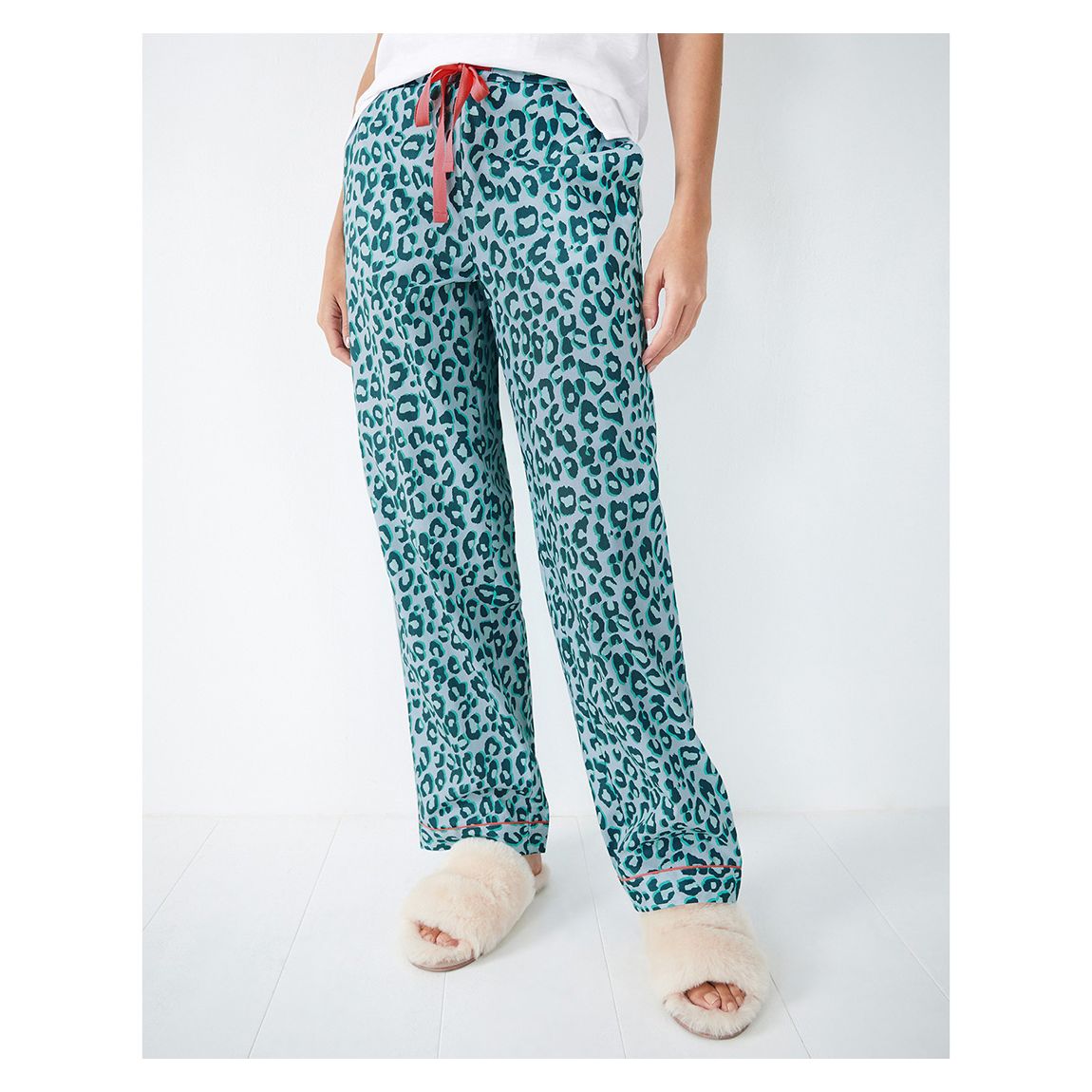 Blue/Green Isla Cotton Pyjama Bottoms main product photo