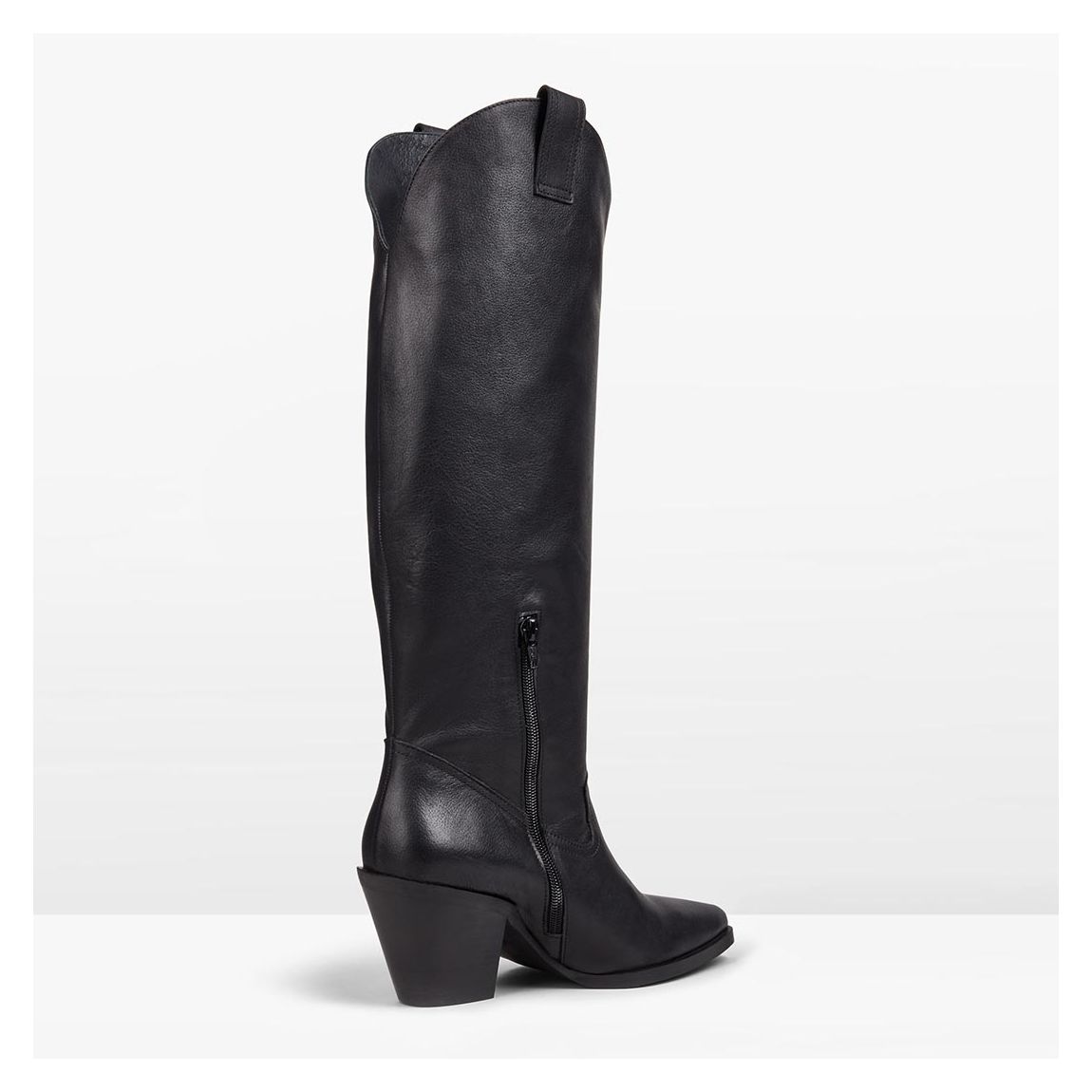 Black Selby Western Leather Boots main product photo