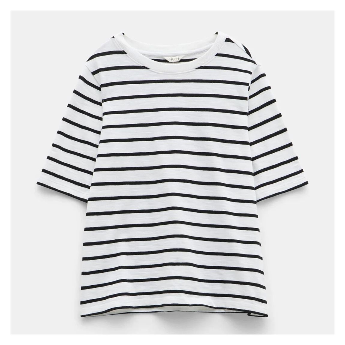 White Sora Striped Relaxed T-Shirt main product photo