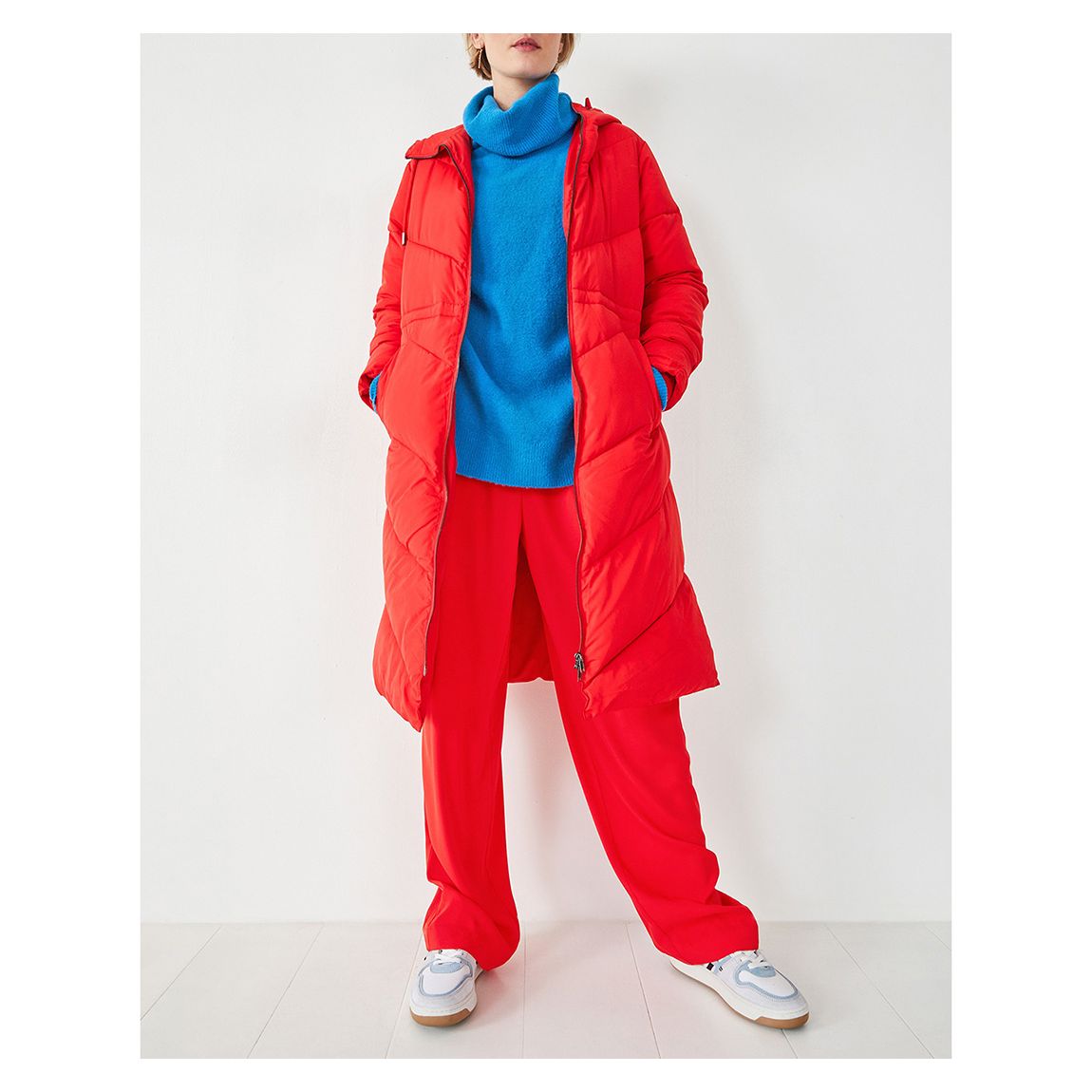 Red Elci Chevron Puffer main product photo