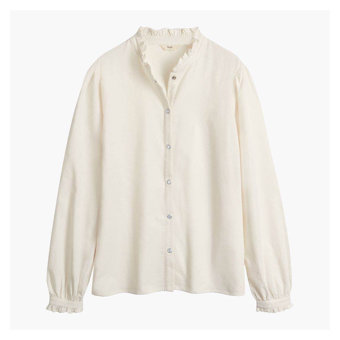 Ecru Carly Corduory Cotton Shirt main product photo
