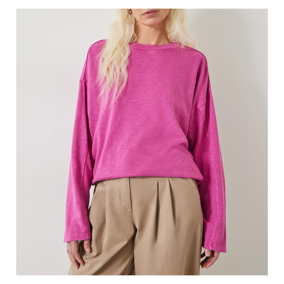 Pink Alora Brushed Oversized Top main product photo