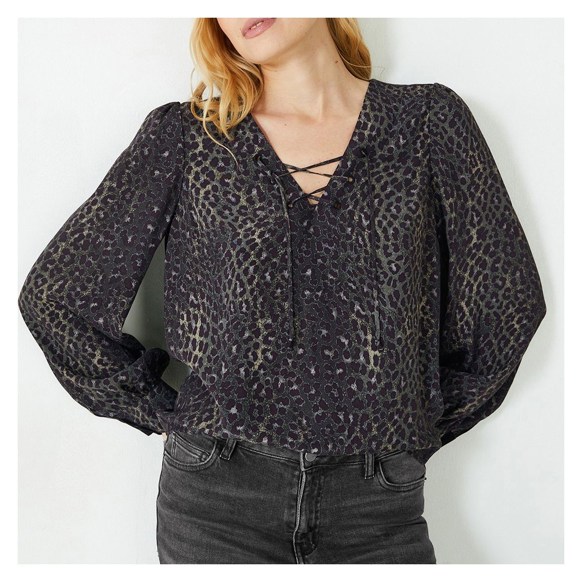 Khaki Lara Tie Top main product photo
