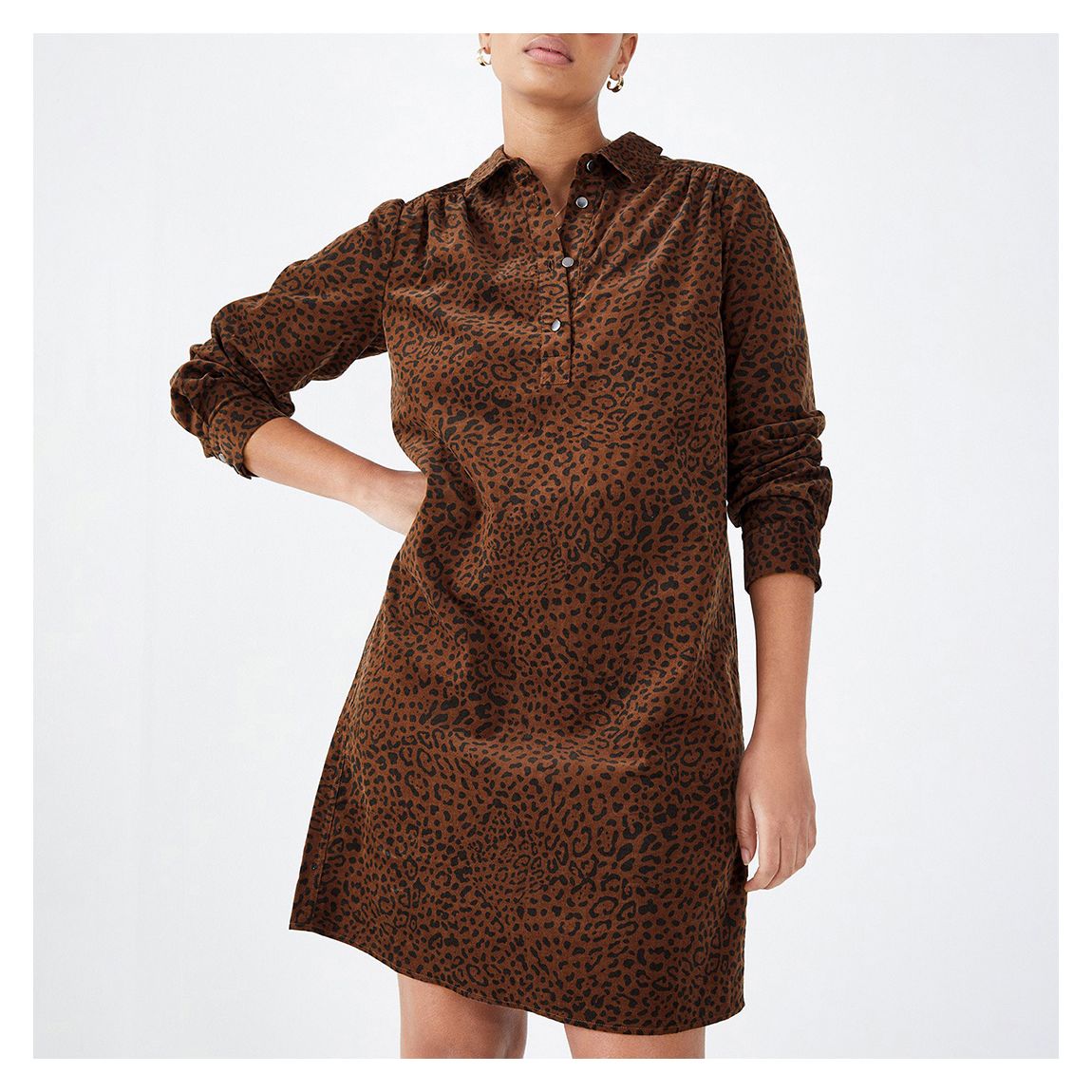 Brown Cait Cord Mini Dress main product photo