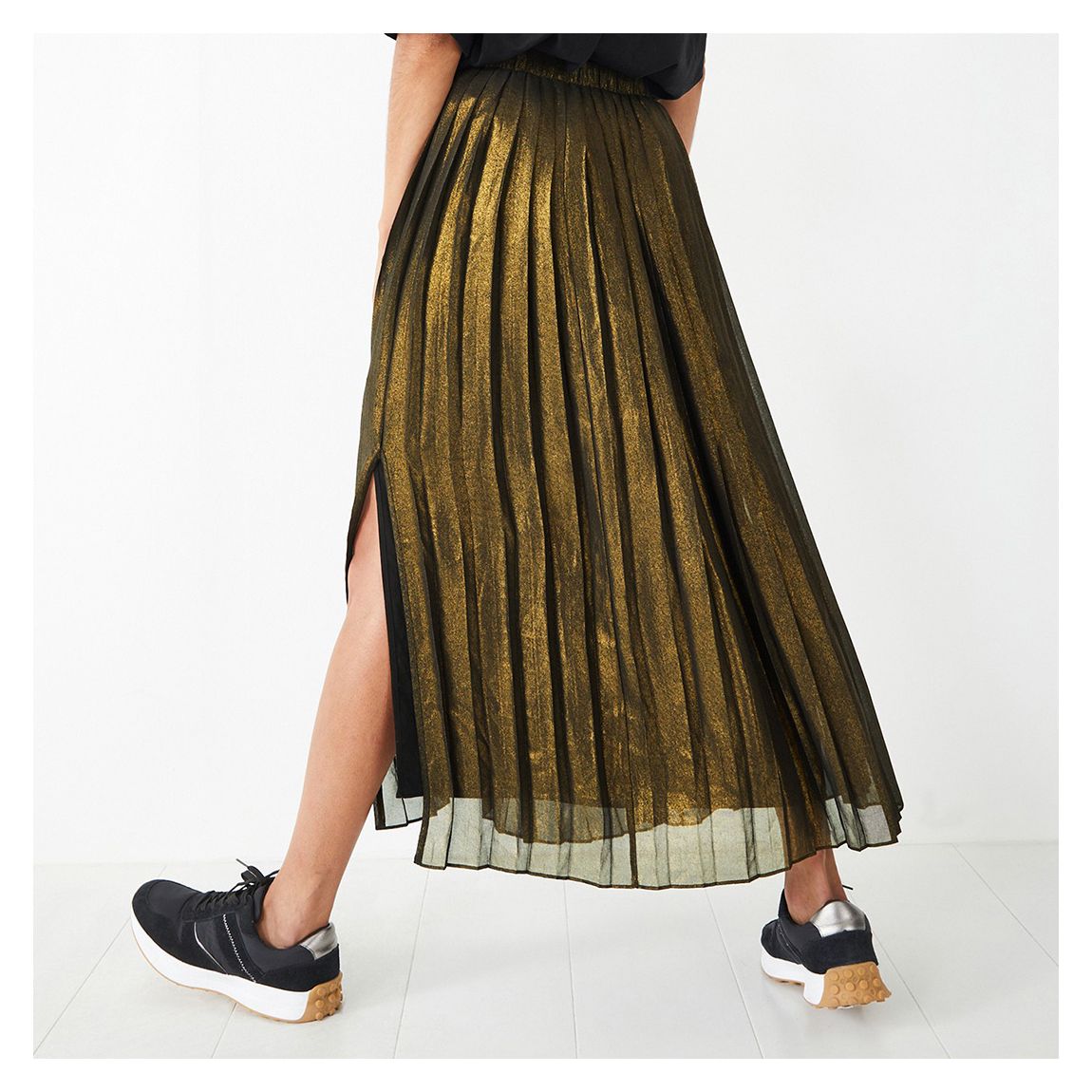 Gold Finnie Pleated Skirt main product photo