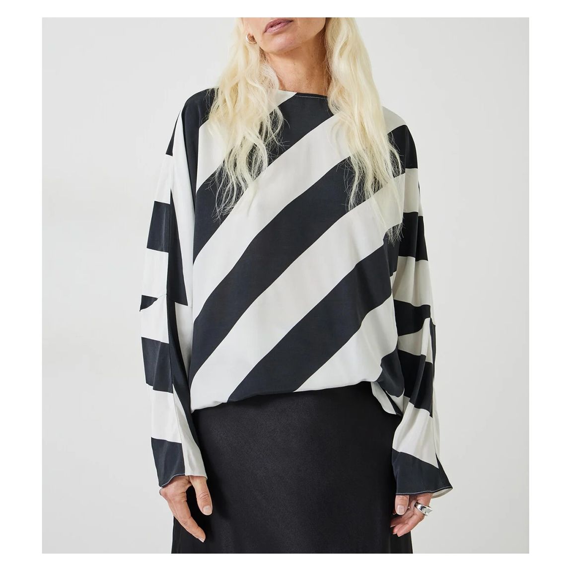 Navy Whitney Striped Top - navy main product photo