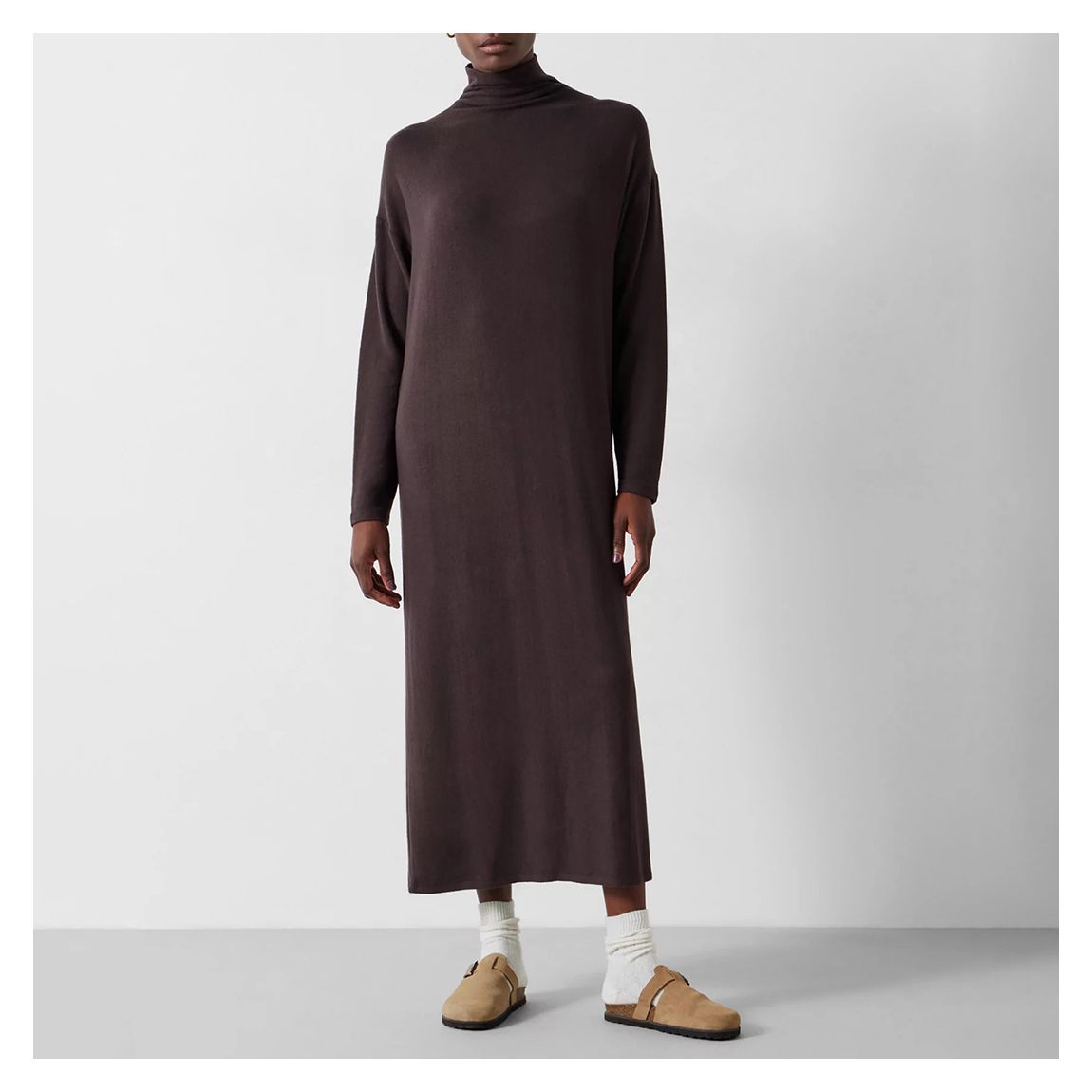 Brown Chloe Jersey Midi Dress main product photo