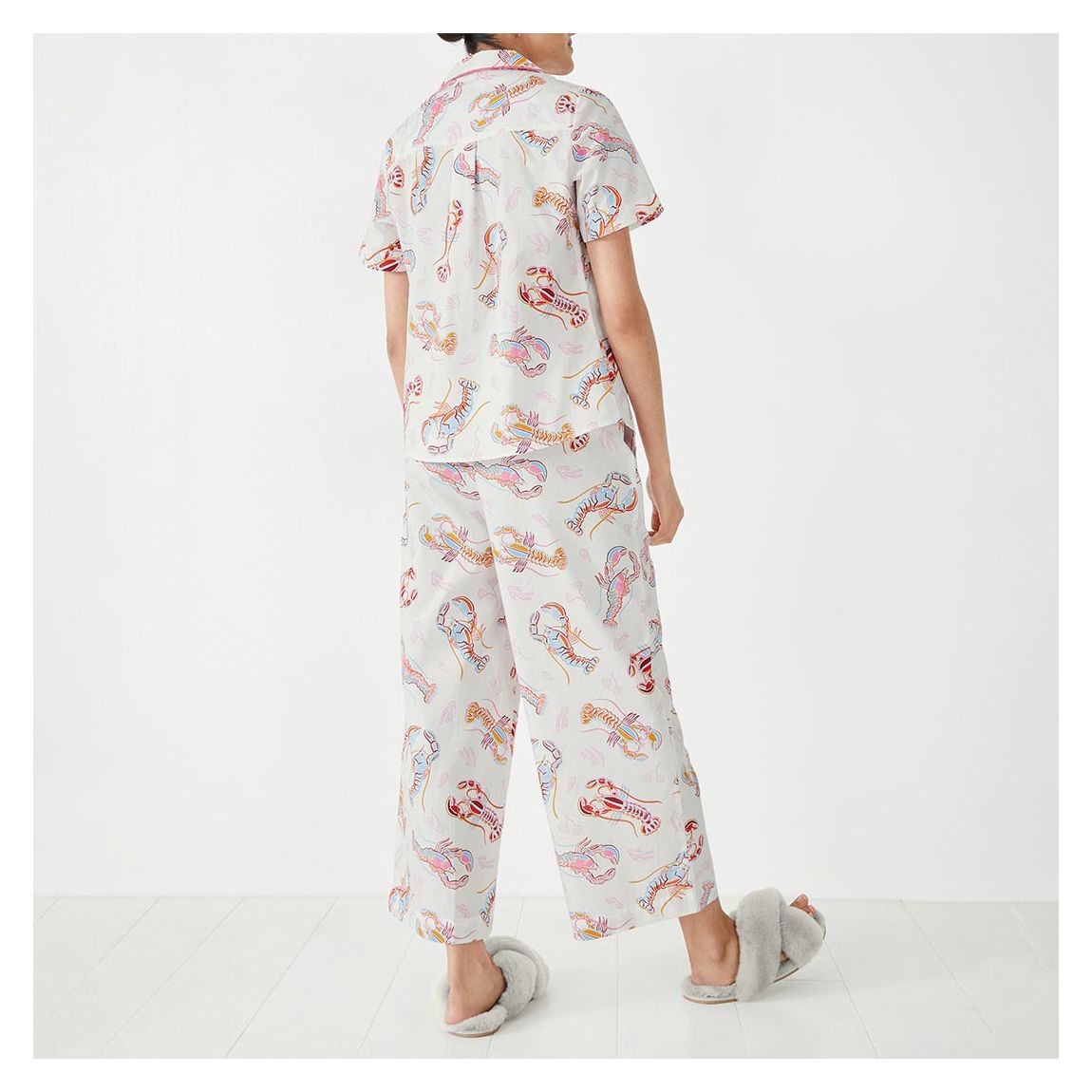 White/Pink Lyla Cotton Pyjama Set main product photo