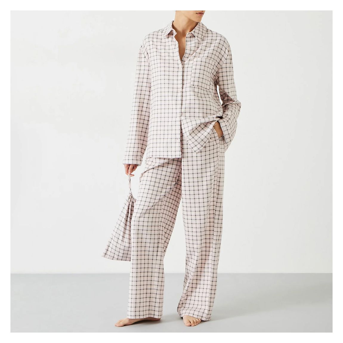 Pink Luella Brushed Twill Pyjama Set main product photo