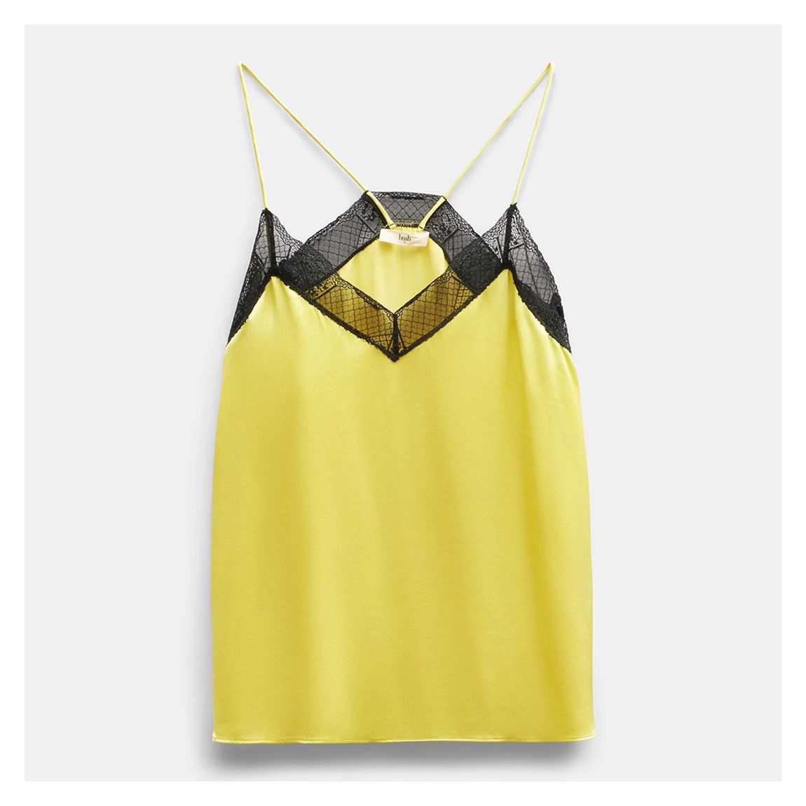 Yellow Estella Satin Lace Cami main product photo